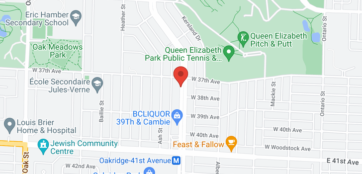 map of 604 5383 CAMBIE STREET